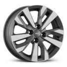 Alu kola AGT 15195, 15x6 4x100 ET35, šedivá + leštění