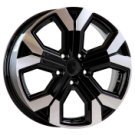 Alu kola AGT 16260, 16x6.5 5x108 ET40, černá + leštěný límec