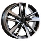 Alu kola AGT 17226, 17x7 5x108 ET38, černá + leštění (zátěžová)