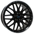 Alu kola CMS C25, 17x7 4x100 ET38, černá + leštěný límec