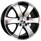 Alu kola Racing Line BK747, 16x7 5x108 ET46, černá + leštění (zátěžová)