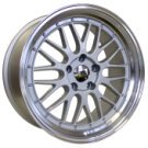 Alu kola Racing Line BK848, 19x8.5 5x120 ET33, stříbrná + leštěný límec
