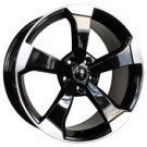 Alu kola Racing Line XE351, 17x7.5 5x100 ET40, černá + leštění