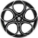 Alu kola TecnoMagnesio JUNIOR, 18x8 5x110 ET34, černá + leštění