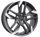 Alu kola Racing Line XE170, 17x7.5 4x108 ET25, černá matná + leštění