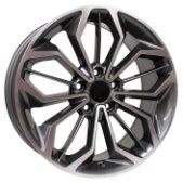 Alu kola Arceo DY397, 17x7.5 5x108 ET45, šedivá + leštění