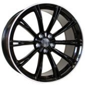 Alu kola Racing Line H5060, 22x9.5 5x112 ET31, černá + leštěný límec (zátěžová)