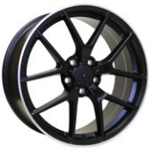 Alu kola Racing Line XE384, 18x8 5x112 ET42, černá matná + leštěný límec