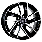 Alu kola AGT 17128, 17x7 5x100 ET40, černá + leštění