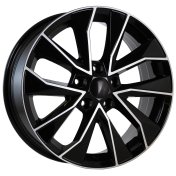 Alu kola AGT 17129, 17x7 5x114.3 ET35, černá + leštění