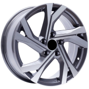 Alu kola AGT 17156, 17x7 5x114.3 ET40, šedivá + leštění