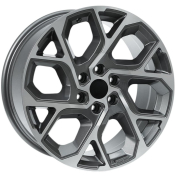 Alu kola AGT 18245, 18x8 6x120 ET45, šedivá + leštění (zátěžová)
