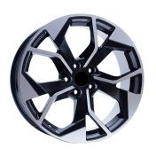 Alu kola AGT 18252, 18x8 5x112 ET35, černá matná + leštění