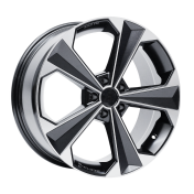Alu kola AGT 19062, 19x8.5 5x108 ET38, černá matná + leštění