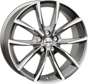 Alu kola AUTEC ASTANA, 19x8 5x112 ET45, titanová + leštění (zátěžová)