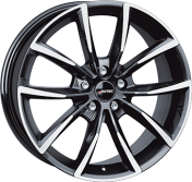 Alu kola AUTEC ASTANA, 18x8 5x112 ET30, černá lesklá + leštění