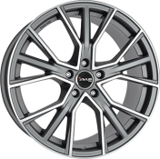 Alu kola AVUS VELGEN AF18, 22x9.5 5x112 ET31, šedivá matná + leštění