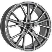 Alu kola AVUS VELGEN AF18, 18x8 5x112 ET35, šedivá matná + leštění