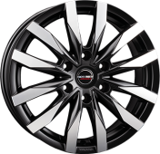 Alu kola BORBET CW6, 18x7.5 6x139.7 ET47, černá matná + leštění