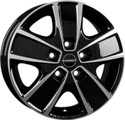 Alu kola BORBET CWG, 16x6 5x118 ET68, tmavě šedivá + leštění