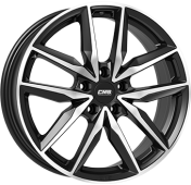 Alu kola CMS C28, 19x7.5 5x108 ET51, černá lesklá + leštění