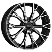 Alu kola MAK ASPHALT, 19x8.5 5x112 ET28, černá lesklá + leštění (zátěžová)