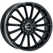 Alu kola MAK KOMET, 19x8 5x112 ET48, černá lesklá + leštěný límec (zátěžová)