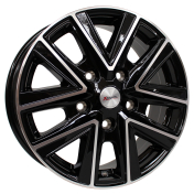Alu kola Mille Miglia MMRX3, 17x7 5x108 ET46, černá + leštění (zátěžová)