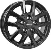 Alu kola MONACO WHEELS CL2T, 16x6.5 5x160 ET60, černá lesklá + leštění