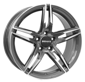 Alu kola MONACO WHEELS GP1, 18x8 5x112 ET45, šedivá + leštění