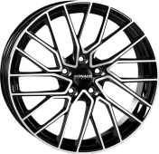 Alu kola MONACO WHEELS GP11, 19x8 0x0 ET45, černá lesklá + leštěný límec