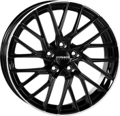 Alu kola MONACO WHEELS GP11, 19x8 0x0 ET28, černá lesklá + leštěný límec