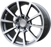 Alu kola Racing Line 1067, 20x8.5 5x130 ET50, černá + leštění