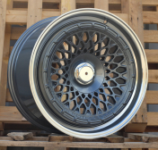 Alu kola Racing Line 1308B, 18x8.5 10x112 ET30, šedivá + leštěný límec