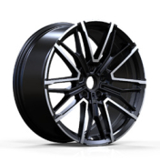 Alu kola Racing Line 3S1284, 20x8 5x112 ET30, černá + leštění (zátěžová)