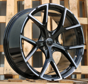 Alu kola Racing Line 3S5997, 17x7.5 5x112 ET42, Černá matná + leštění