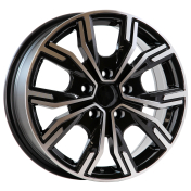 Alu kola Racing Line 6408, 16x6.5 5x130 ET56, černá + leštění (zátěžová)