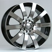 Alu kola Racing Line 823, 17x7.5 10x108 ET35, černá + leštění