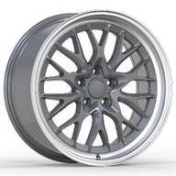 Alu kola Racing Line A1408, 18x9 5x120 ET30, šedivá + leštěný límec