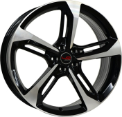 Alu kola Racing Line A513, 22x9 5x112 ET30, černá + leštění celoroční použití