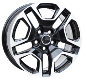 Alu kola Racing Line A5567, 17x7 5x114.3 ET35, černá + leštění (zátěžová)