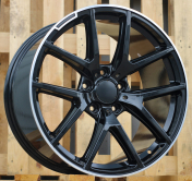 Alu kola Racing Line A8221, 20x10 5x130 ET50, Černá + leštěný límec