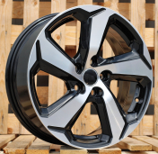 Alu kola Racing Line B1013, 18x7 5x114.3 ET35, černá + leštění
