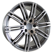 Alu kola Racing Line B1026, 21x10 5x112 ET19, šedivá + leštění