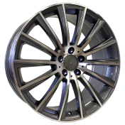 Alu kola Racing Line B1048, 19x8.5 5x112 ET43, šedivá + leštění