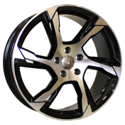 Alu kola Racing Line B1175, 22x9 5x108 ET38.5, černá + leštění