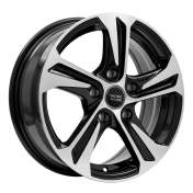 Alu kola Racing Line B1242, 16x6.5 4x100 ET40, černá + leštění