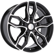 Alu kola Racing Line B1251, 20x8.5 5x160 ET50, černá + leštění celoroční použití (zátěžová)