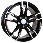 Alu kola Racing Line B1257, 18x8 5x112 ET27, černá + leštění