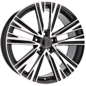 Alu kola Racing Line B1424, 17x7.5 5x112 ET36, černá + leštění